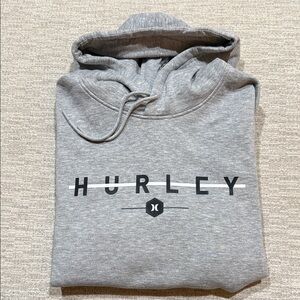 Hurley Heather Gray Hoodie pull over sweatshirt fleece men’s  XL